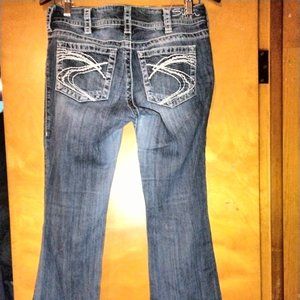 Silver Jeans-Suki boot cut-Dark Distressed Denim-Women's Size 30/30
